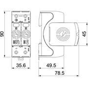 OBO Bettermann - Überspannungsableiter für Energietechnik/Stromversorgung SurgeController V20 V20-LCF-1+1-280 1-polig + NPE 280V