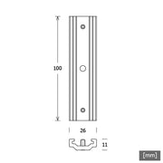 LTS Licht&Leuchten - Mechanisches Zubehör/Ersatzteile für Leuchten L-Verbinder ST-IM/S9000-322LA ws mechanisch ws