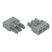 WAGO - Steckverbinder für steckbare Gebäudeinstallation Buchse 3-polig 770-243/062-000 Kod. B,grau − 100 Stück