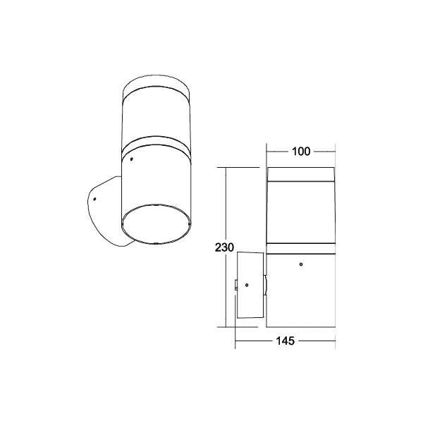 Brumberg Leuchten - Decken-/Wandleuchte LED-Wandanbauleuchte 230V 10039183 3000/4000K