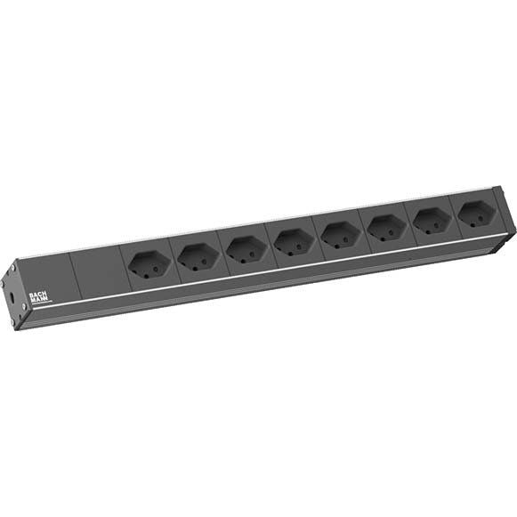 Bachmann - Power distribution unit (PDU) Steckdosenl. 482,6mm(19Z) 800.1259 8xCH T13 2,0m