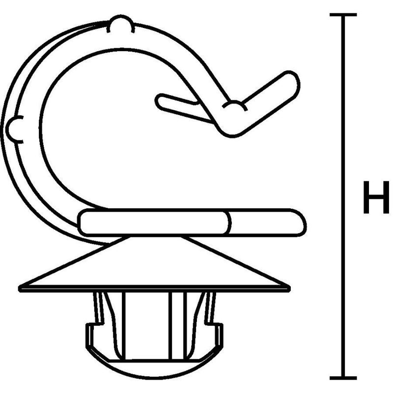 HellermannTyton - Befestigungsschelle für Kabel/Rohre Befestigungsclip KSFT6.5OC7-9-PA66-BK m.Spreizanker − 2500 Stück