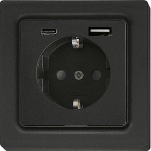 Eltako - Steckdose Schutzkontakt-Steckdose DSS55E+USBA+C-am anthrazit matt