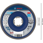 Bosch - Trenn-/Schleifscheibe PRO X571 2608621765 Fächerschleifscheibe