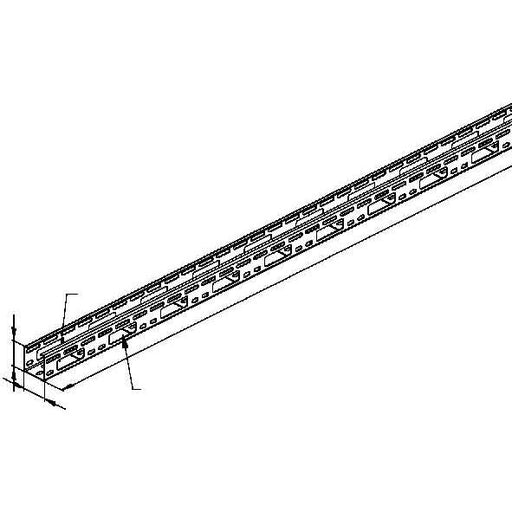 Niedax - Kabelrinne Verteilerrinne, C-förmig RSVX 50.050 S 50x50x3000 t=1,5 − 3 Meter