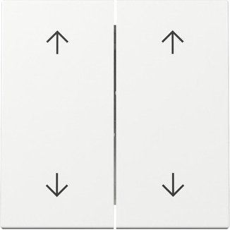 Gira - Abdeckung/Bedienelement für Installationsschalterprogramme Wippe 2f Pfeile 329703 Reinweiß