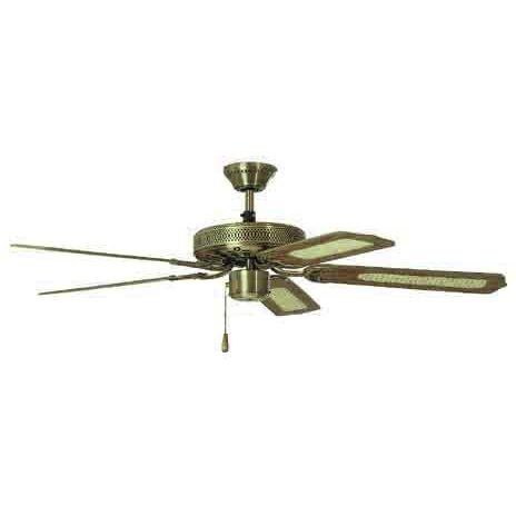 DeKo - Umluftventilator Deckenventilator BC 847 Paloma Plus altmessing/Eiche