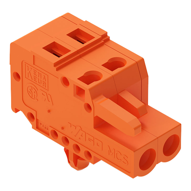 WAGO - Kabelsteckverbinder für Leiterplattensteckverbinder 1-Leiter-Federleiste 231-302/008-000 CAGECLAMP,2,5mm²,or − 100 Stück