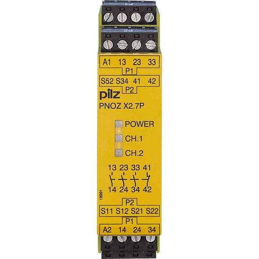Pilz - Gerät zur Überwachung von sicherheitsgerichteten Stromkreisen Not-Aus-Schaltgerät PNOZ X2.7P C #787306 24-240ACDC 3n/o 1n/c