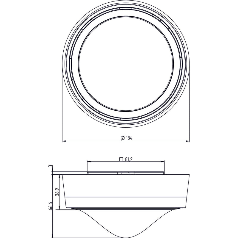 Theben - Bussystem-Bewegungsmelder Multisensor thePrema P360KNX AP Präsenz+Raumluft