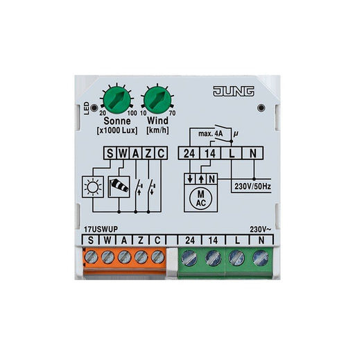 Jung - Sensor für Jalousie/Zeitschaltuhren Umsetzer Sonne / Wind 17 USW UP − 1 Stück