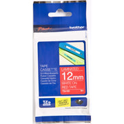 Brother - Schriftband Schriftbandkassette TZe-435 rot / weiß 12mm