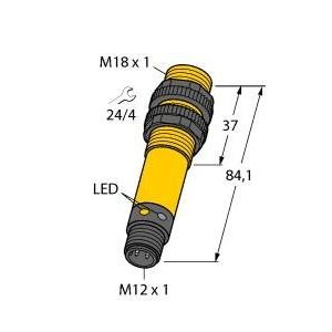 Turck - Lichttaster mit Hintergrundausblendung Reflexionslichttaster S18SN6FF100QP − 1 Stück