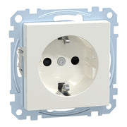 Merten - Steckdose SCHUKO-Steckdose pws/gl MEG2401-0319 Schraub-Liftklemme