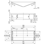 Weidmüller - Gehäuse/Schaltschrank (leer) Alu-Gehäuse KLIPPON K3 − 5 Stück