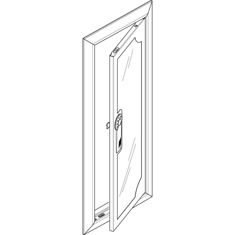 ABN - Tür/Bedientableau (Schaltschrank) Blendrahmen mit Sichttüre GBRU14TS f.Flachvert.,1x4reih