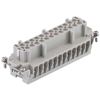 Harting - Kontakteinsatz für Rechtecksteckverbinder Steckverbinder-Einsatz 09330242789 Han 24 E-BU-S, FE AU