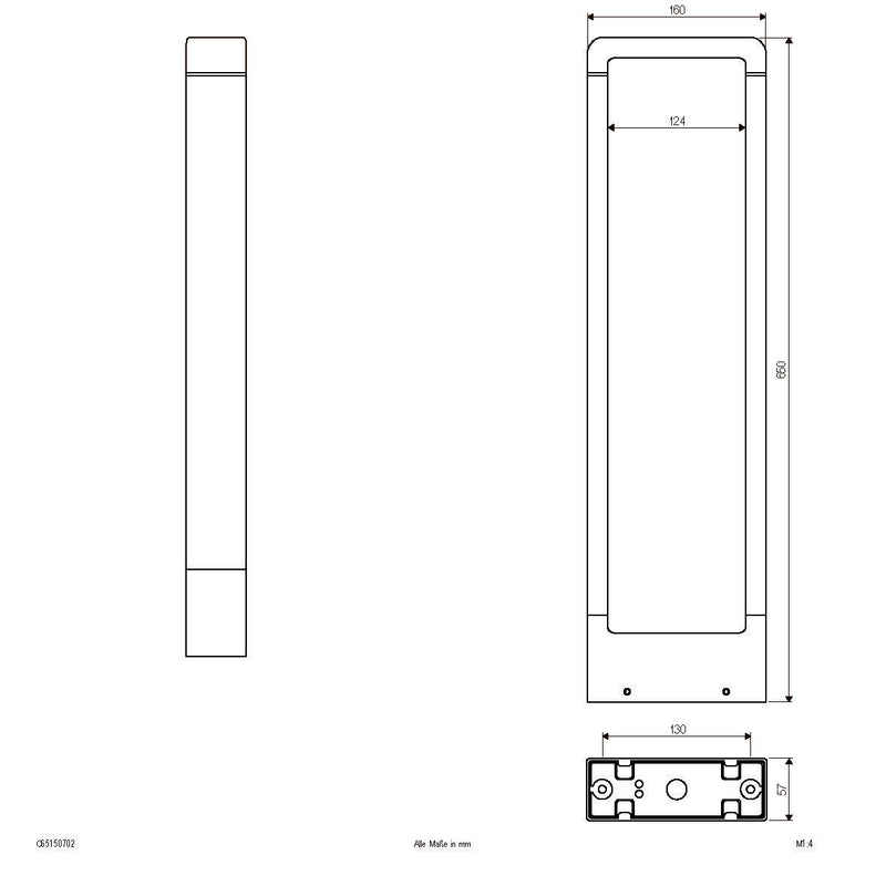 EVN Lichttechnik - Wegeleuchte LED-Wegeleuchte C65150702 3000K anthrazit