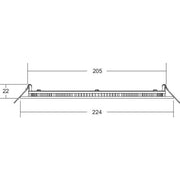 Brumberg Leuchten - Downlight/Strahler/Flutlicht LED-Einbaupanel 350 mA 12453183 2700/3300/4000K