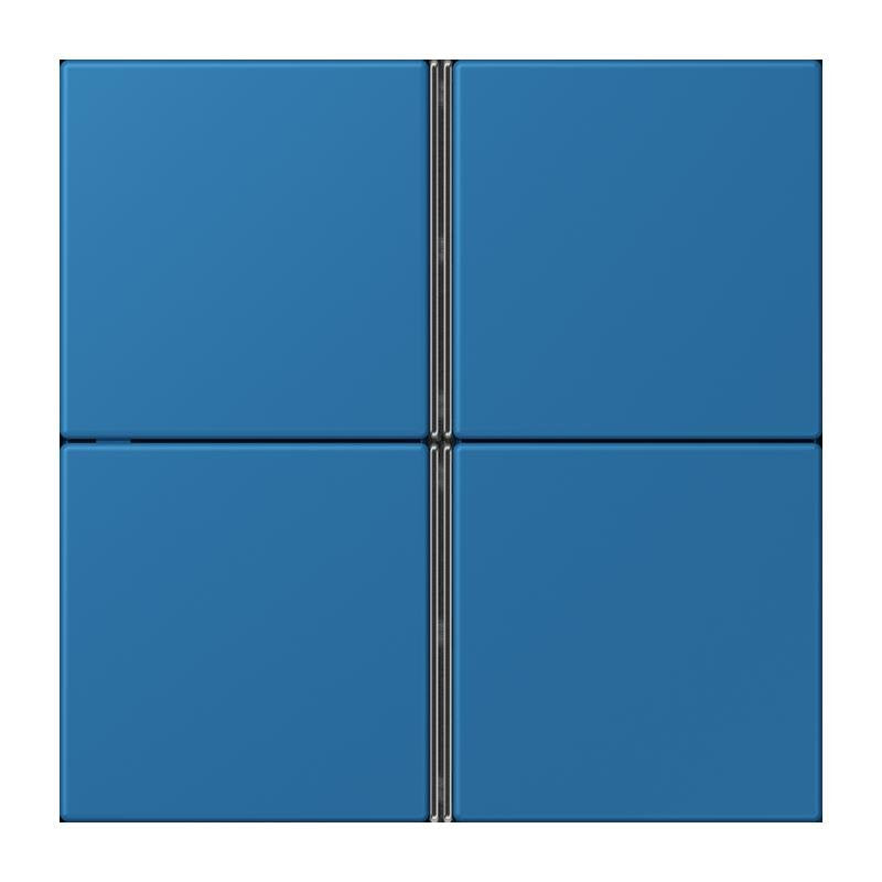 Jung - Abdeckung/Bedienelement für Installationsschalterprogramme Tastensatz 4fach LC 404 TSA 211 bleu ceruleen 31