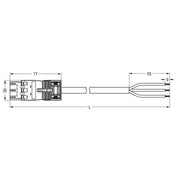 WAGO - Konfektionierte Leitung für steckbare Gebäudeinstallation konfekt. Anschlussleitung 771-4993/207-303 Eca,Stecker