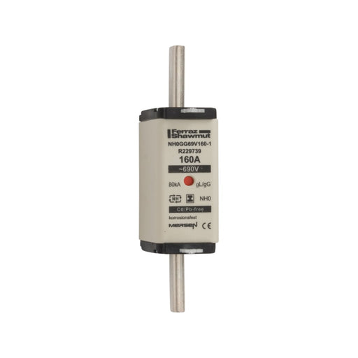 Mersen - Messersicherung NH-Sicherungseinsatz SG NH0GG69V100-1 Gr.0 gG 100A/690V KM − 3 Stück