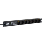 EFB-Elektronik - Mehrfachsteckdose Steckdosenleiste EK631DE.3 19 zoll, 1HE, sw