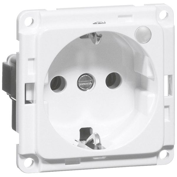Peha - Schalter-/Steckdosenkombination Steckdose SCHUKO D 6511.02 ME LED/4 EB, LED, reinweiß