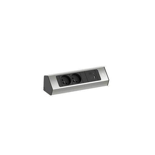 Bachmann - Mehrfachsteckdose CASIA Steckdosenleiste 2m 932.003 Edelstahl-Optik