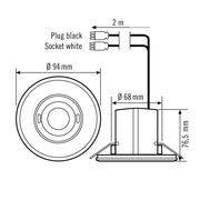 ESYLUX - Bewegungsmelder/Präsenzmelder komplett Decken-Bewegungsmelder MD-FLAT  #EP10424861