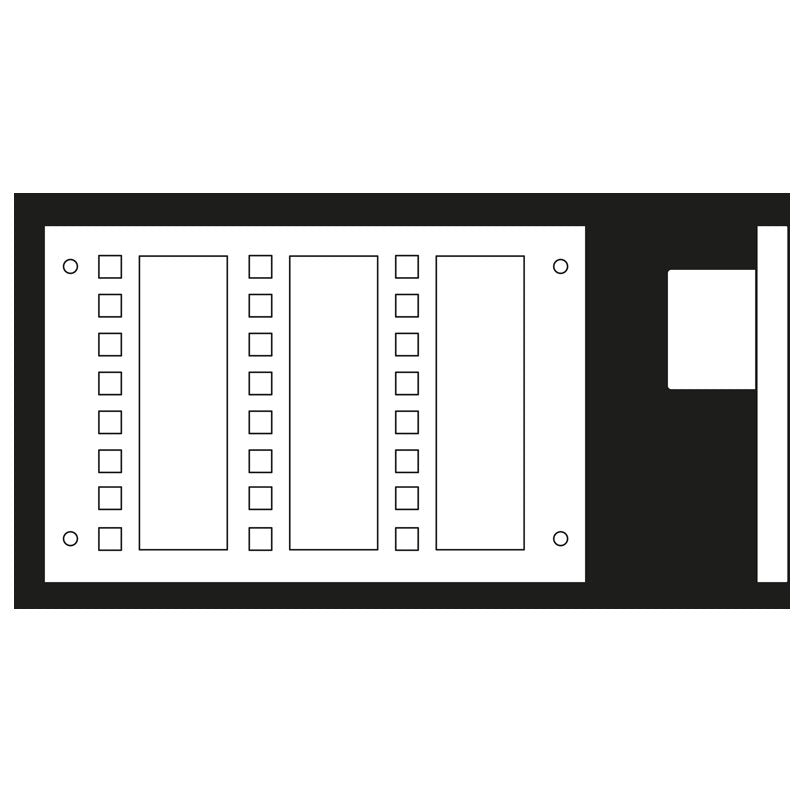Jung - Bussystem-Melde-/Bedientableau KNX Melde-/Bedientableau MBT 2424 SW Glas sw − 1 Stück