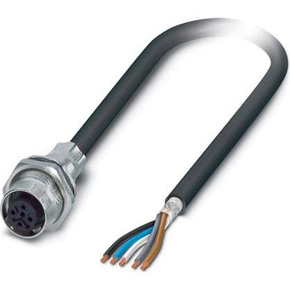 Phoenix Contact - Rundsteckverbinder, feldkonfektionierbar (Industriesteckverbinder) Feldbus-Wanddurchführung SACCBP-M12F #1550151