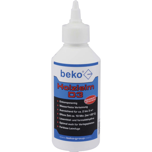 Beko - Kleber Holzleim 2641200 D3 200g weiß − 12 Packung