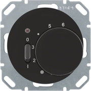 Berker - Raumthermostat Temperaturregler sw/gl 20302045 Öffner/Zentralstück