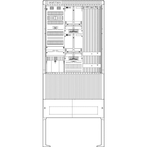 ABN - Zähler-Komplettschrank Zähleranschlusssäule SZ207ZL2402A 2 ZPAPZ Leerpl. 4pol