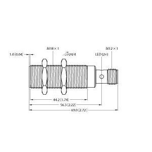 Turck - Induktiver Näherungsschalter Sensor BI8M182APS8X2H1141 induktiv