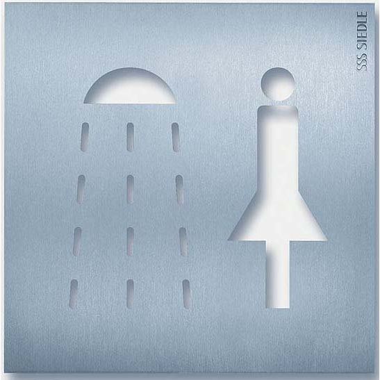 Siedle&Söhne - Kennzeichnungsmaterial Orientierungsschild OSP 0014 154x154mm Dusche Dam