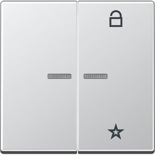 Jung - Bedienelement intelligent eNet Funk-Steuertaste FM A 1701 AL 2fach, aluminium