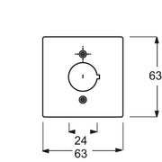 Busch-Jaeger - Einsatz/Abdeckung für Kommunikationstechnik Zentralscheibe gr/metal 2533-803 Abdeckung