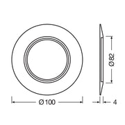 Ledvance - Mechanisches Zubehör/Ersatzteile für Leuchten Sanierungsring SP RING D100 BK schwarz