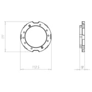 Kaiser - Zubehör/Ersatzteile für Leuchteneinbaugehäuse Frontring DA 82 mm 9300-43 für ThermoX