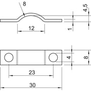 OBO Bettermann - Befestigungsschelle für Kabel/Rohre Zugentlastungsschelle 7902 8 G − 100 Stück