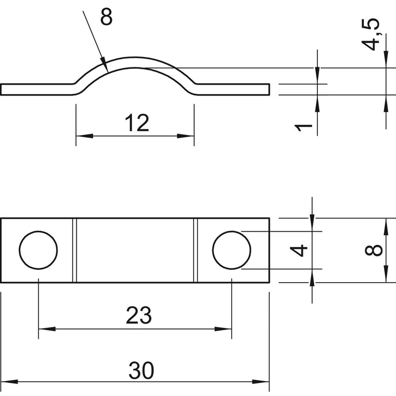 OBO Bettermann - Befestigungsschelle für Kabel/Rohre Zugentlastungsschelle 7902 8 G − 100 Stück