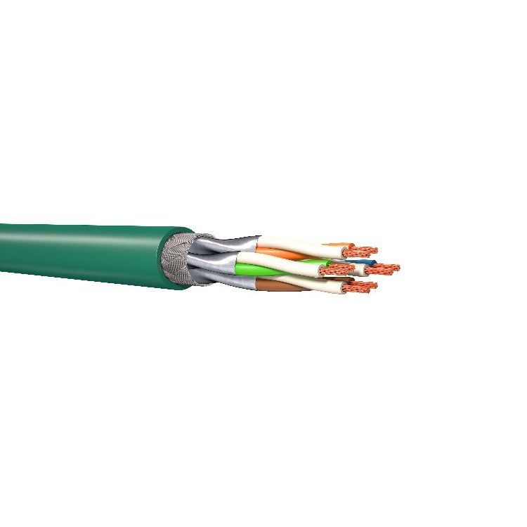 KERPEN DATACOM - Daten- und Kommunikationskabel MegaLine F6-90 4P flex HF grün T1000 S/FTP AWG27/7 − 1000 Meter