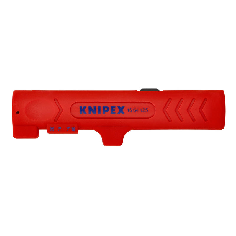 Knipex - Abisolier-/Abmantelwerkzeug Abmantelungswerkzeug 16 64 125 SB für Flach-/Rundkabel