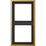 Jung - Abdeckrahmen Rahmen 2-fach go24Karat LS 982 GGO waage/senkrecht