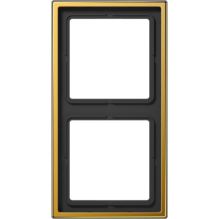 Jung - Abdeckrahmen Rahmen 2-fach go24Karat LS 982 GGO waage/senkrecht