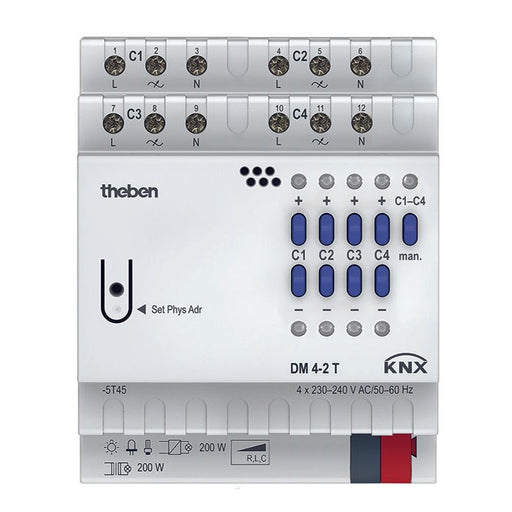 Theben - Bussystem-Dimmaktor Dimmaktor DM 4-2 T KNX 4-fach