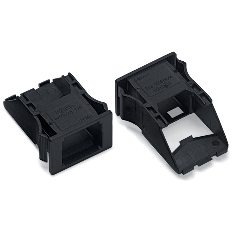 WAGO - Zubehör/Ersatzteile für steckbare Gebäudeinstallation Snap-In-Rahmen 770-317 2-pol.,1,0 3,0mm,sw − 100 Stück