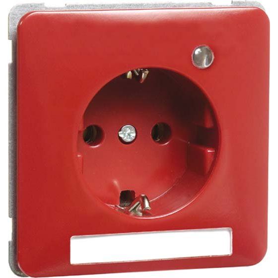 Peha - Schalter-/Steckdosenkombination Steckdose SCHUKO rot H 80.6511.36 LED/4NA Beschriftungsf. LED